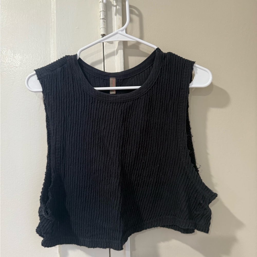 FP Movement by Free People Black Sleeveless Crop Top